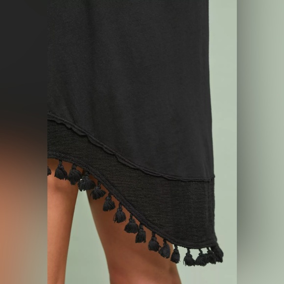 MICHAEL STARS ANTHROPOLOGIE NWT MIXED MEDIA HALTER FRINGE DRESS - Picture 7 of 9